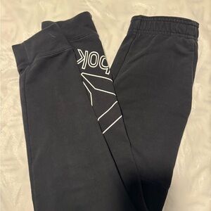 Reebok Black Joggers with White Logo